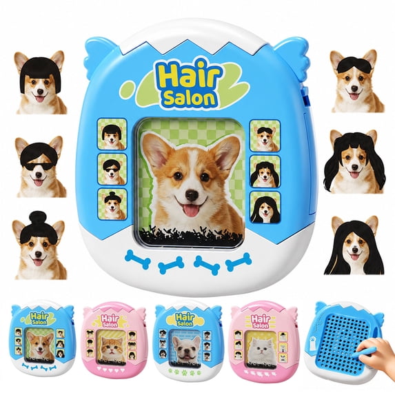 GUIREN 2-in-1 Magnetic Drawing Board for Cat & Dog Hair Styling, DIY Creative Toy with Stylus Pen