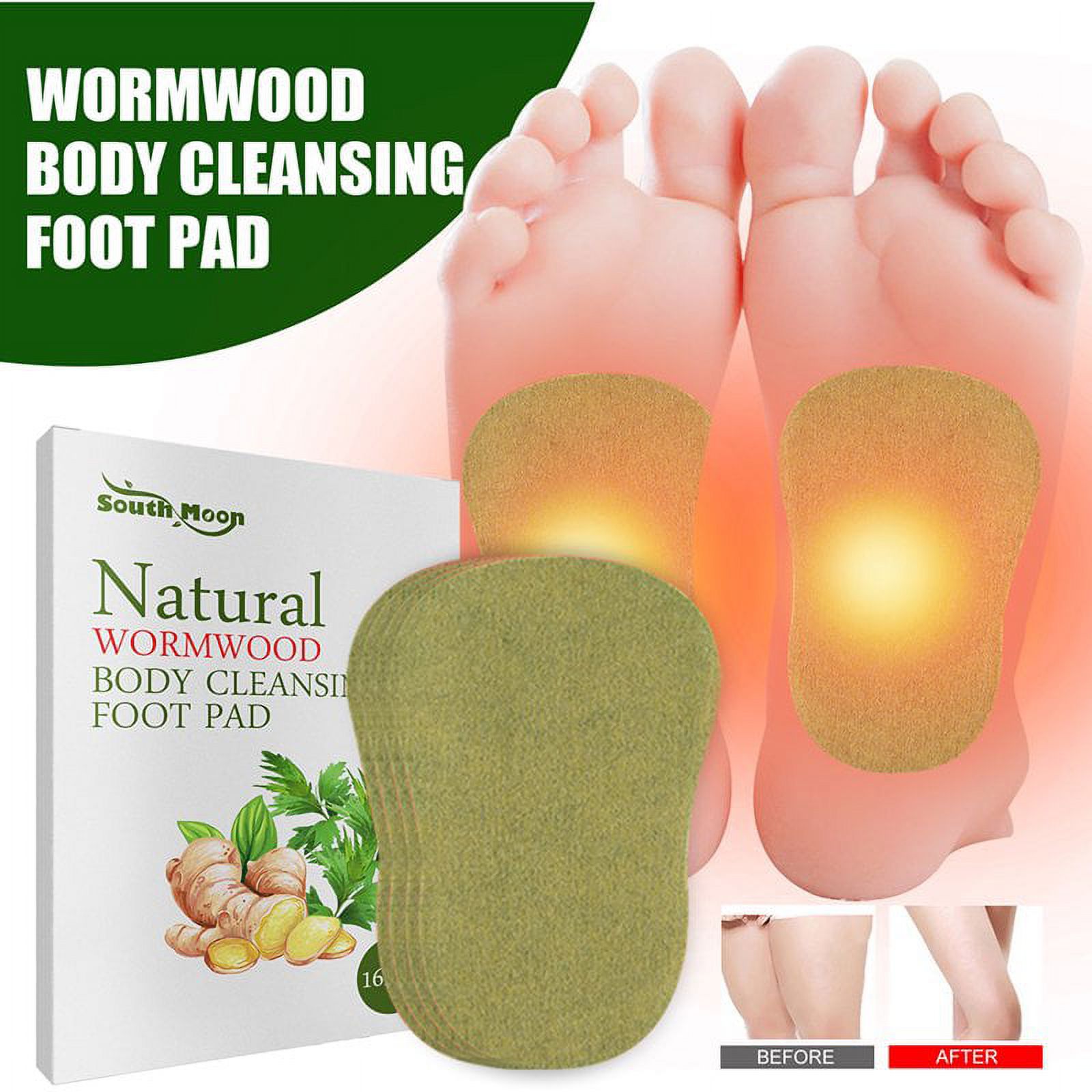 GUIREN Detoxifying Foot Pads(16pcs)All Natural Wormwood Foot Patches