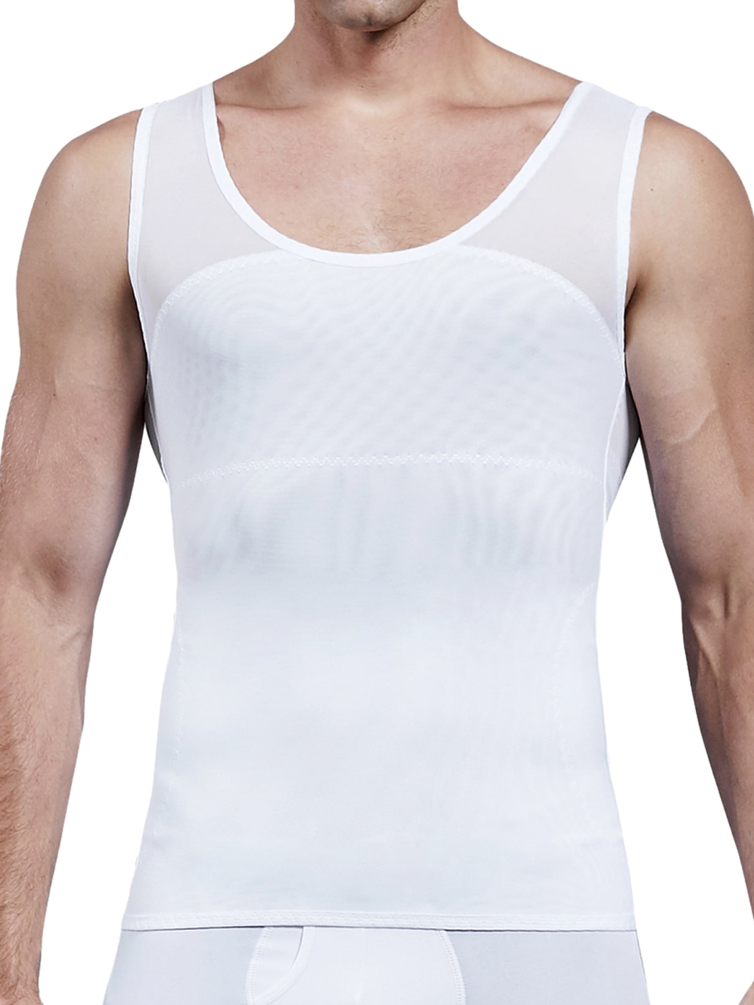 BaronHong Herren Kompressionsshirt – Versteckt Gynäkomastie, Formt Die Brust, Aus Baumwolle & Elasthan