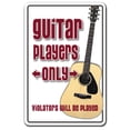 thumbnail image 1 of GUITAR Aluminum Sign parking pick strings electric acoustic rock music fun | Indoor/Outdoor | 18" Tall, 1 of 4