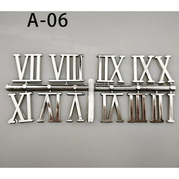 SOPOTUTU 1Set Durable Electroplated Clock Hands with Roman Numeral Kit for Easy Clock Face Replacement