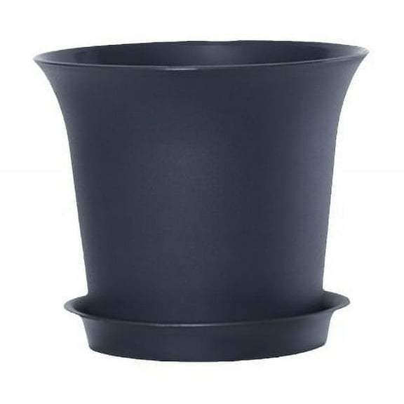 GUIYONG 10pcs Small Flower Pots With Saucer Tray For Indoor And Outdoor Garden Plants Mini For Succulents Plants And Herbs Dark Grey 10 cm