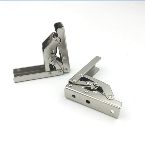 GUIYONG 2pcs Stainless Steel 90 Degree Hinges Easy To Install Flip Board Hinge Silent Folding Support For Cabinet Doors Drop Leaf Hinges For Kitchen Cabinets