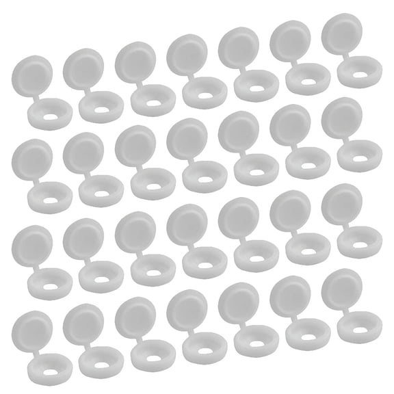 GUIYONG 400PCS Plastic Hinged Screw Covers Caps Screw Caps Screws Shutter Screw Caps Snap Washer Covers for Covering Screw Heads Screw