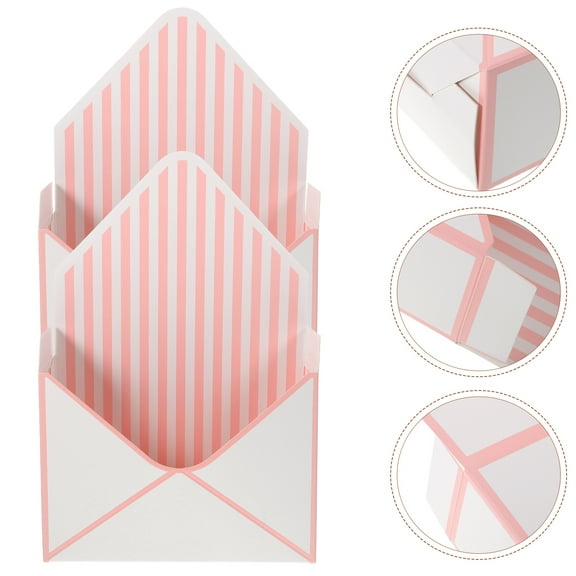 GUIYONG 4pcs Floral Envelope Boxes Flower Bouquet Packaging Paper Boxes For Wedding Party Birthday Mother'S Day Florist Bouquet Envelope Boxes For Arrangements
