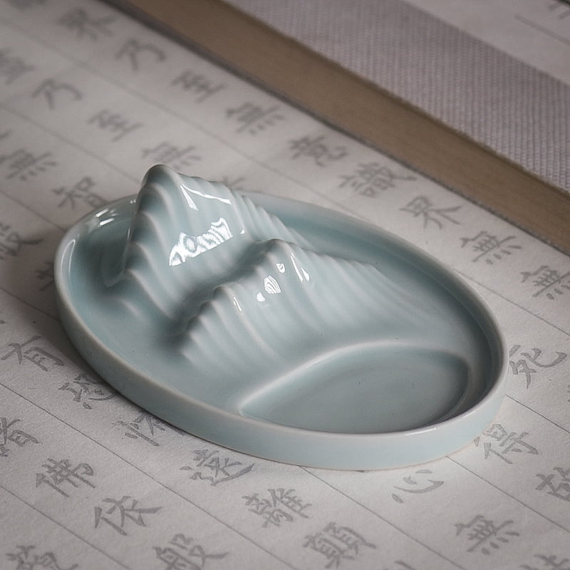 GUIYONG Multi functional Porcelain Ink Dish for Chinese Calligraphy
