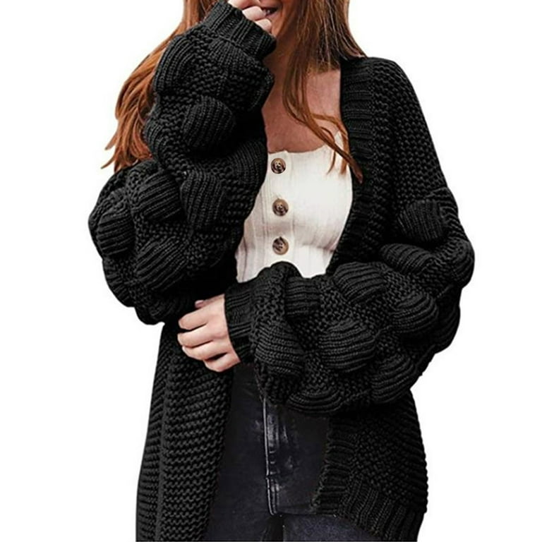 Black wooly cardigan hot sale