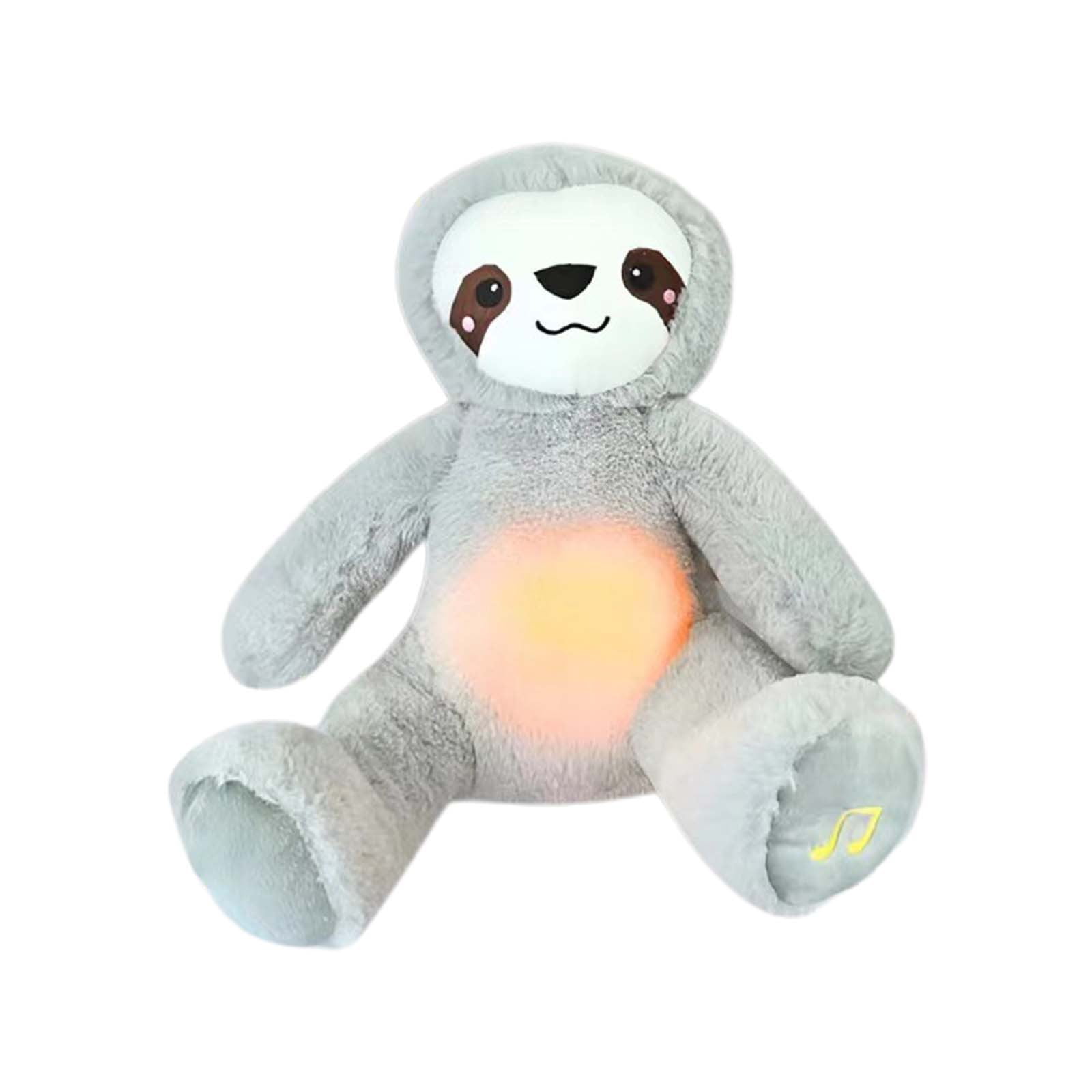 GUKKBR Sloth Breathing Stuffed,Portable Plushes Baby Toy,Breathing Lights and Sound Machine,Soothing Stuffed Animal for Anxiety Adults and Kids