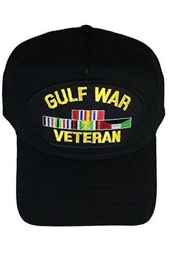 GULF WAR VETERAN W/ SERVICE RIBBONS HAT CAP ODS DESERT STORM SHIELD IRAQ
