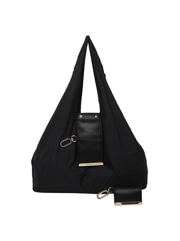 Foldable Reusable Keychain Tote Bag, Large Capacity Water‑Resistant Shopping Bag With Key Ring, Compact Portable Daily‑Use Handbag