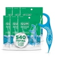 thumbnail image 1 of GUM Advanced Care Floss Picks, Dental Flossers for Adults with Vitamin E & Fluoride, 90 Count (Pack of 6) 540 Total, 1 of 11