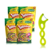 GUM Crayola Twistables Kids Flossers with Fluoride - Designed for Little Hands, Ages 3+,90 Count (Pack of 4)
