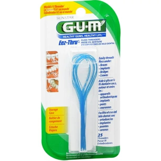 GUM EezThru Floss Threaders [840] 25 Each (Pack of 3)