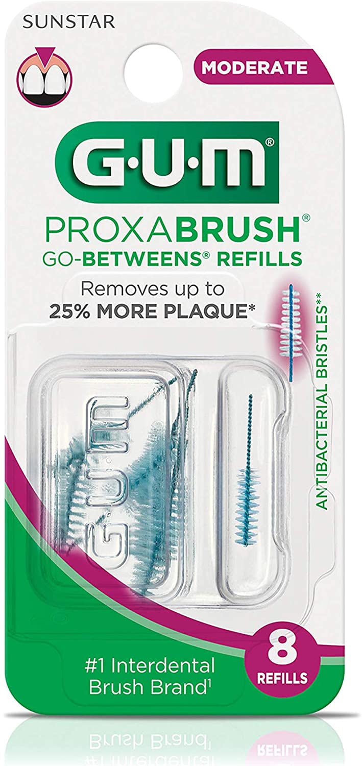 GUM Go-Betweens Proxabrush Refills Moderate [612], 8 Each