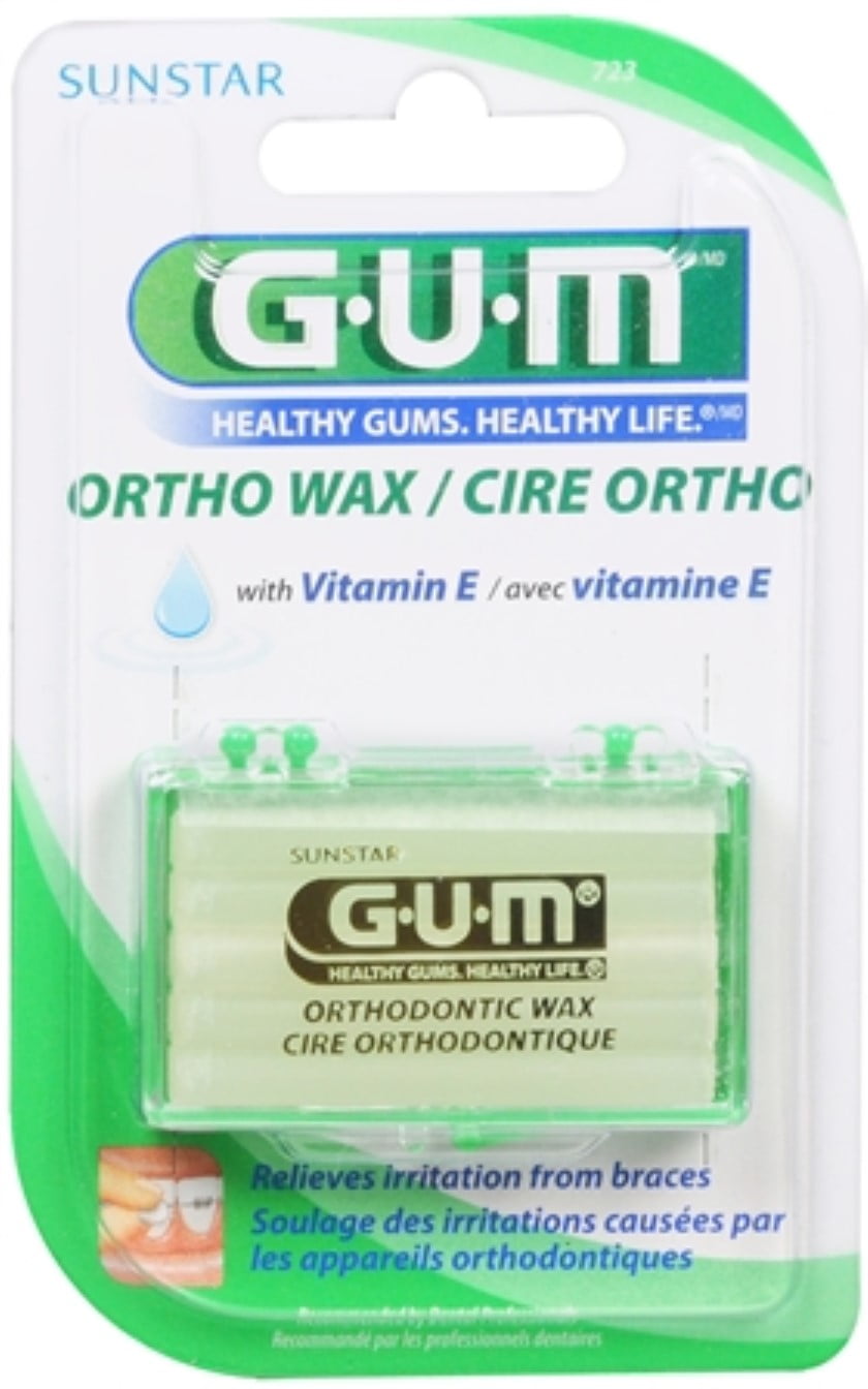 GUM Orthodontic Dental Wax for Braces, Healthy Oral Care, Unflavored