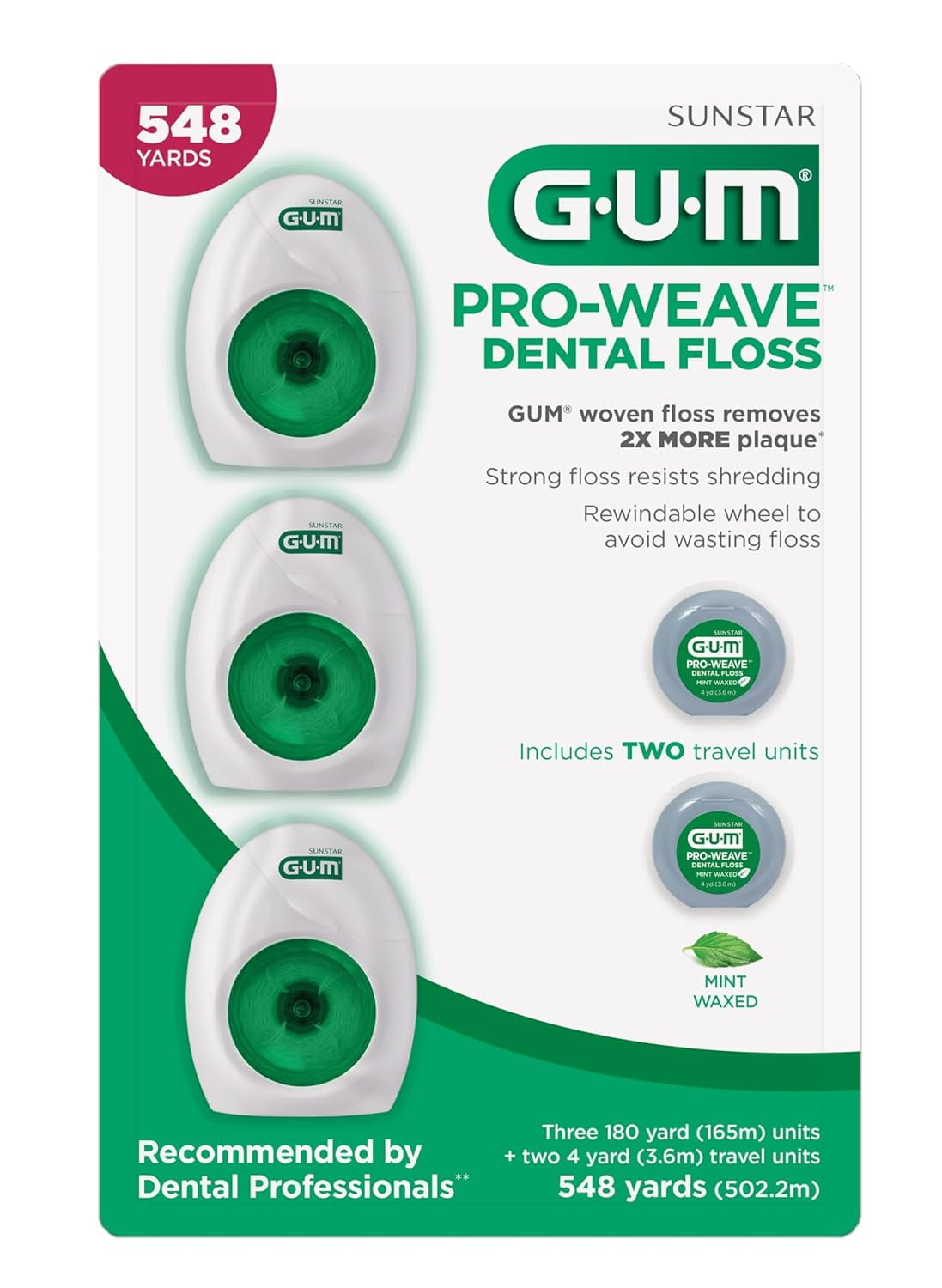 GUM Pro-Weave Floss 3-180, 2-4 Yard Spools