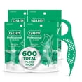thumbnail image 1 of GUM Professional Clean Floss Picks - Extra Strong Shred-Resistant, Easy Grip Handle, 150 Count (Pack of 4) 600 Total, 1 of 10