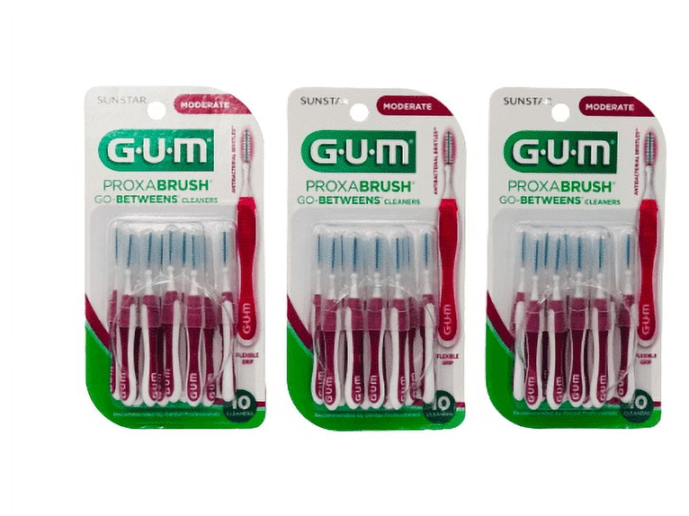 GUM Proxabrush GoBetweens Cleaners Moderate 10 Count, Interdental