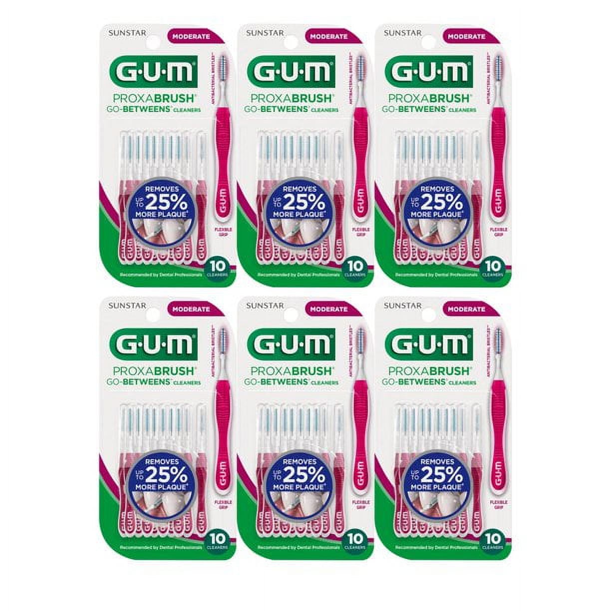 GUM Proxabrush GoBetweens Cleaners Moderate 60 Count, Interdental