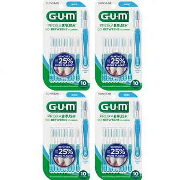 GUM Proxabrush Go-Betweens Cleaners WIDE 40 Count, Interdental Brushes