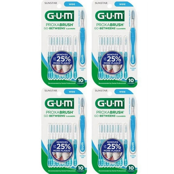 GUM Proxabrush Go-Betweens Cleaners WIDE 40 Count, Interdental Brushes