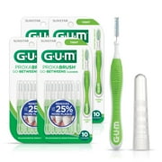 GUM Proxabrush Go-Betweens -Tight, Interdental Brushes,Soft Bristled Dental Picks, 10 Count(4pack)