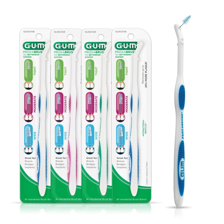 パラッポベンゴ　 GUM Proxabrush Refill Packs for Permanent Handle, Wide, Moderate