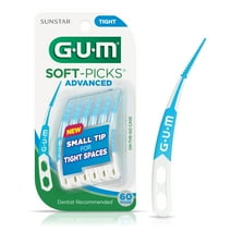 GUM Soft-Picks Advanced- Tight, Dentist Recommended Dental Floss Picks, 60 Count