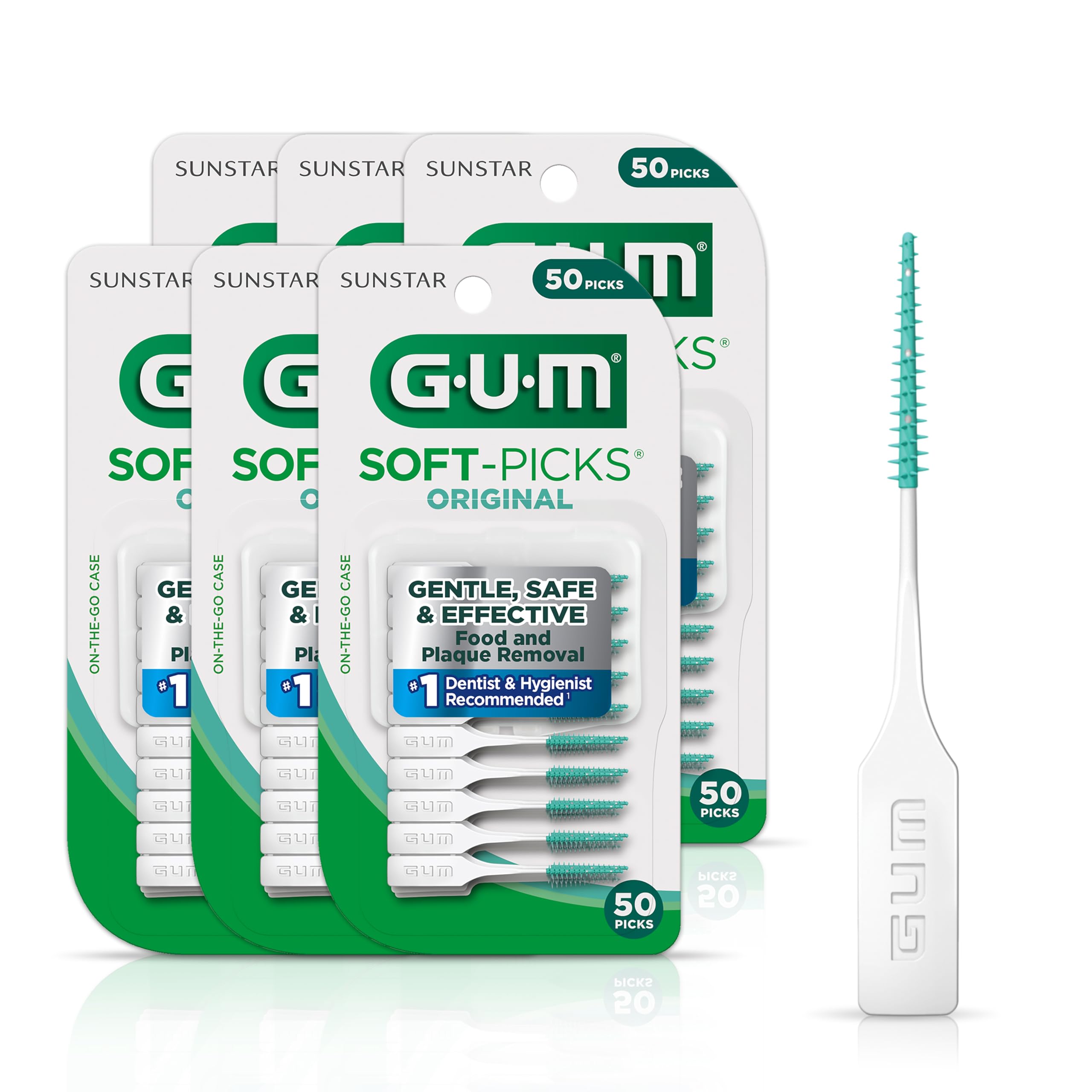 GUM SoftPicks Original, Easy to Use Dental Picks for Teeth Cleaning