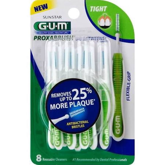 GUM Sunstar Go Betweens Cleaners Tight Proxabrush, 8 Count