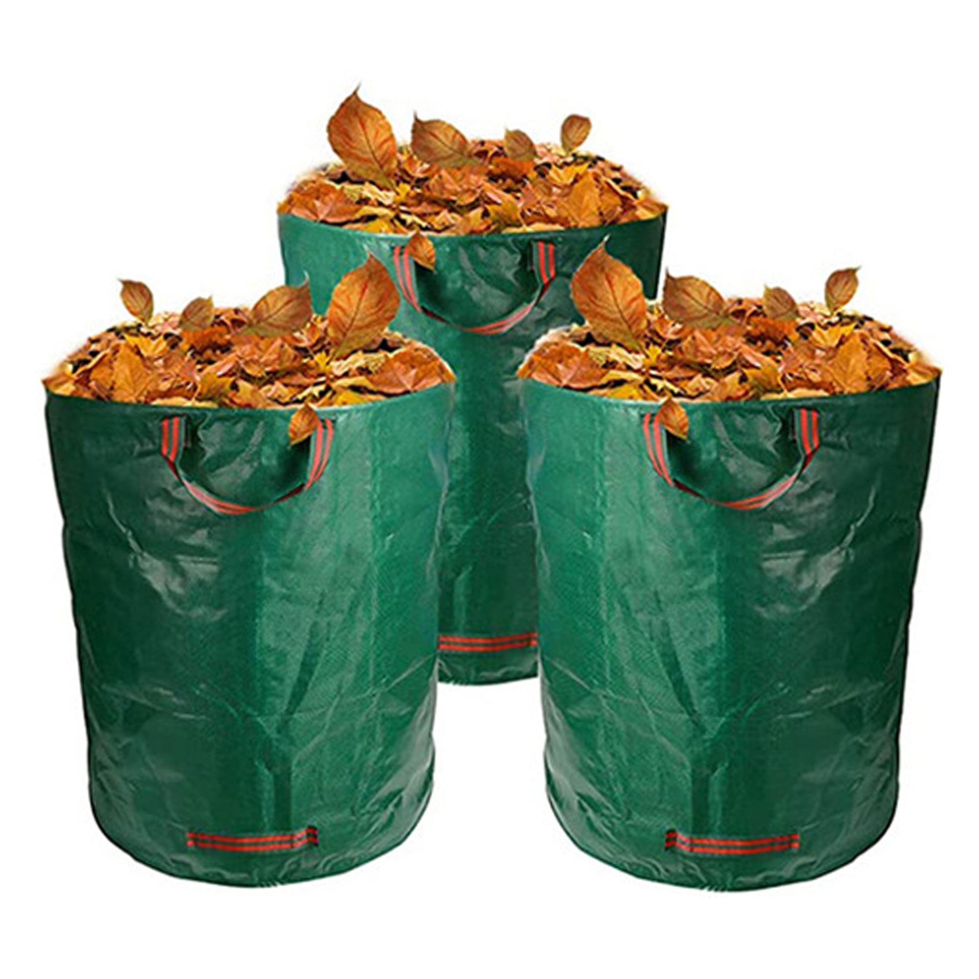 GUMASA 3 Packs 72 Gallons Garden Waste Bags Reusable Leaf Bags Yard