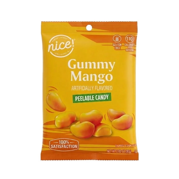 Nice! Gummy Mango Peelable Candy, 2.82 oz Bag