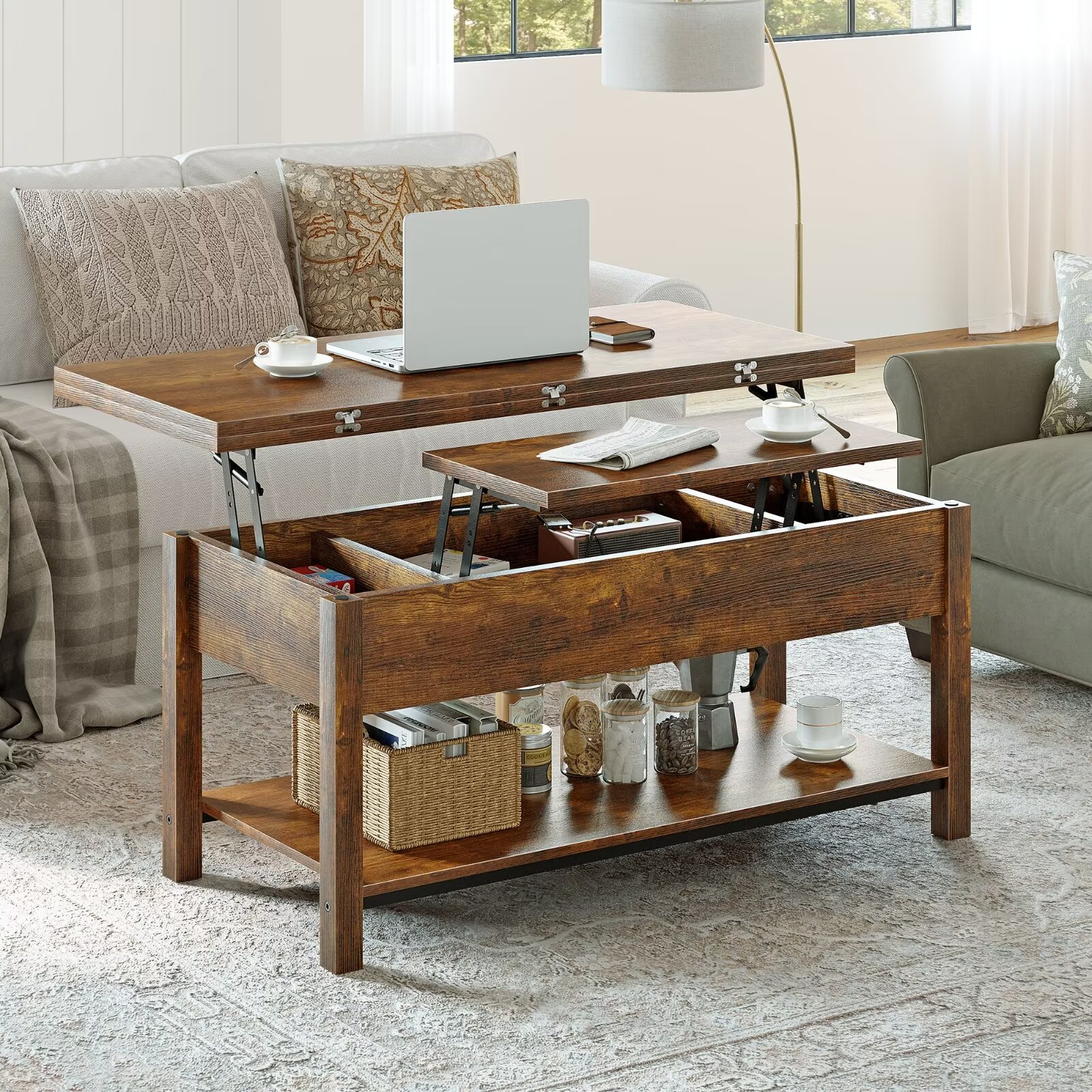 Steve Silver Co. Nelson Lift Top Coffee Table in Cherry