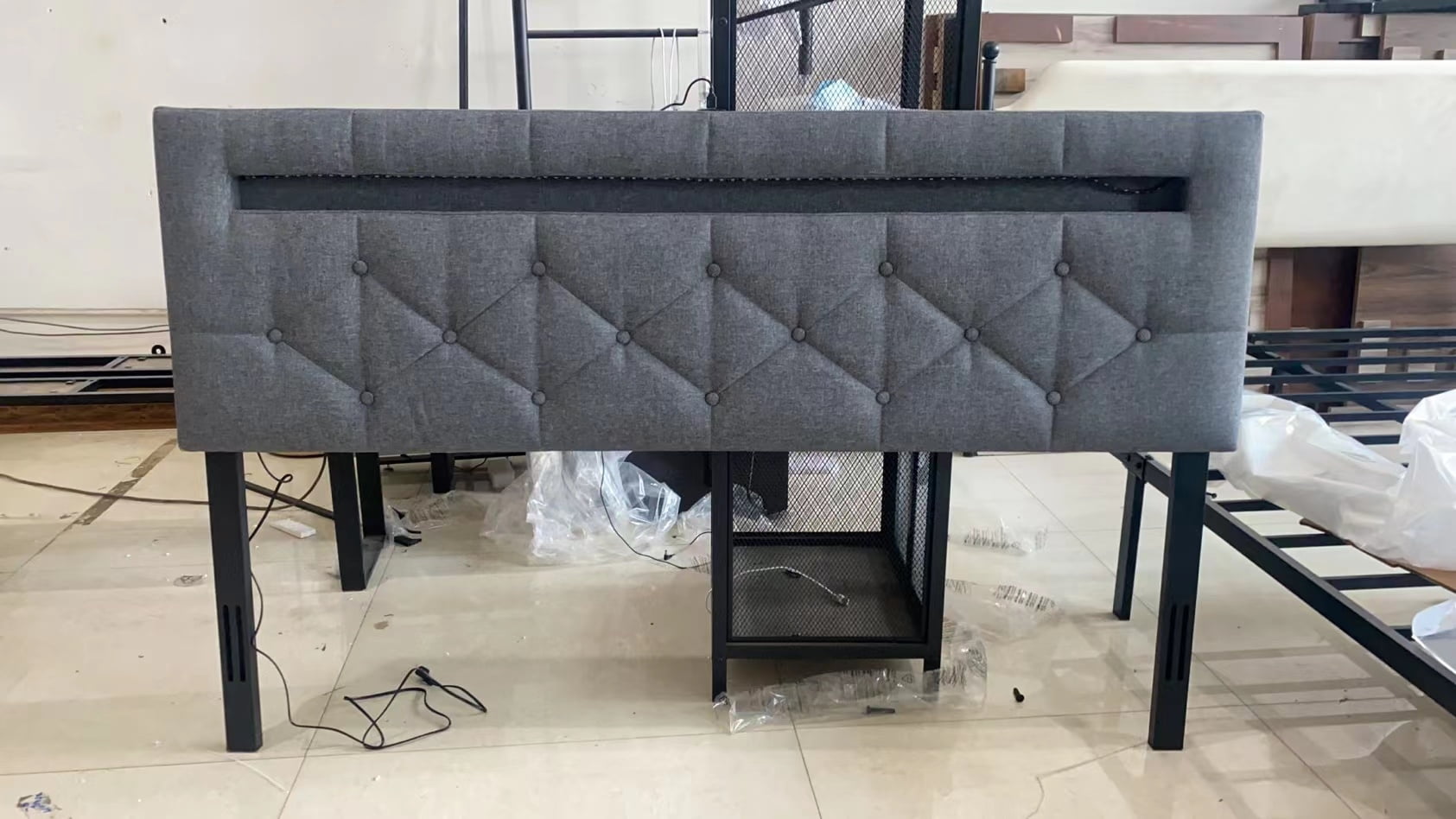 GUNAITO Headboards for Queen Size Bed Full Bed Frame with Footboard