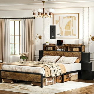 Platform bed sale queen with headboard
