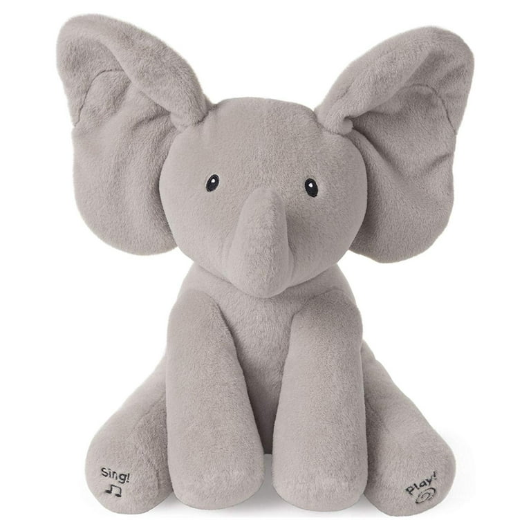 GUND Baby Animated Flappy The Elephant Stuffed Animal Plush, Gray