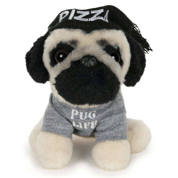 GUND Doug the Pug Pizza Hat Plush Stuffed Animal Dog, 5"