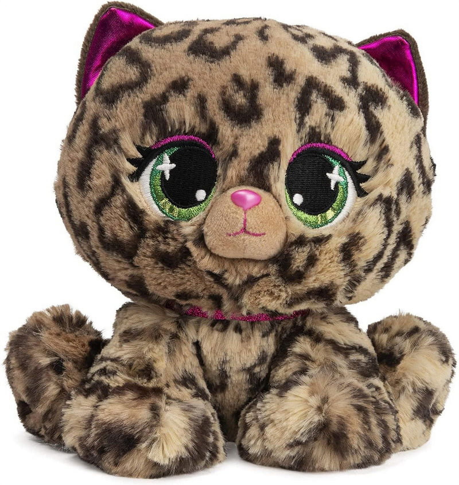 P.Lushes Designer Fashion Pets Limited-Edition 24kt Carti Snow Leopard  Premium Stuffed Animal Soft Plush, Gold Metallic, 6”