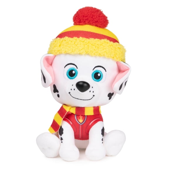 GUND PAW Patrol Holiday Winter Marshall in Scarf and Hat, Officially Licensed Plush Toy for Ages 1 and Up, 6 Winter Marshall 6"