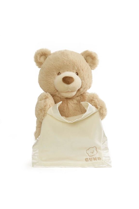 Peek-A-Boo Teddy Bear Plush, Animated Stuffed Animal for Babies and Newborns, 11.5"