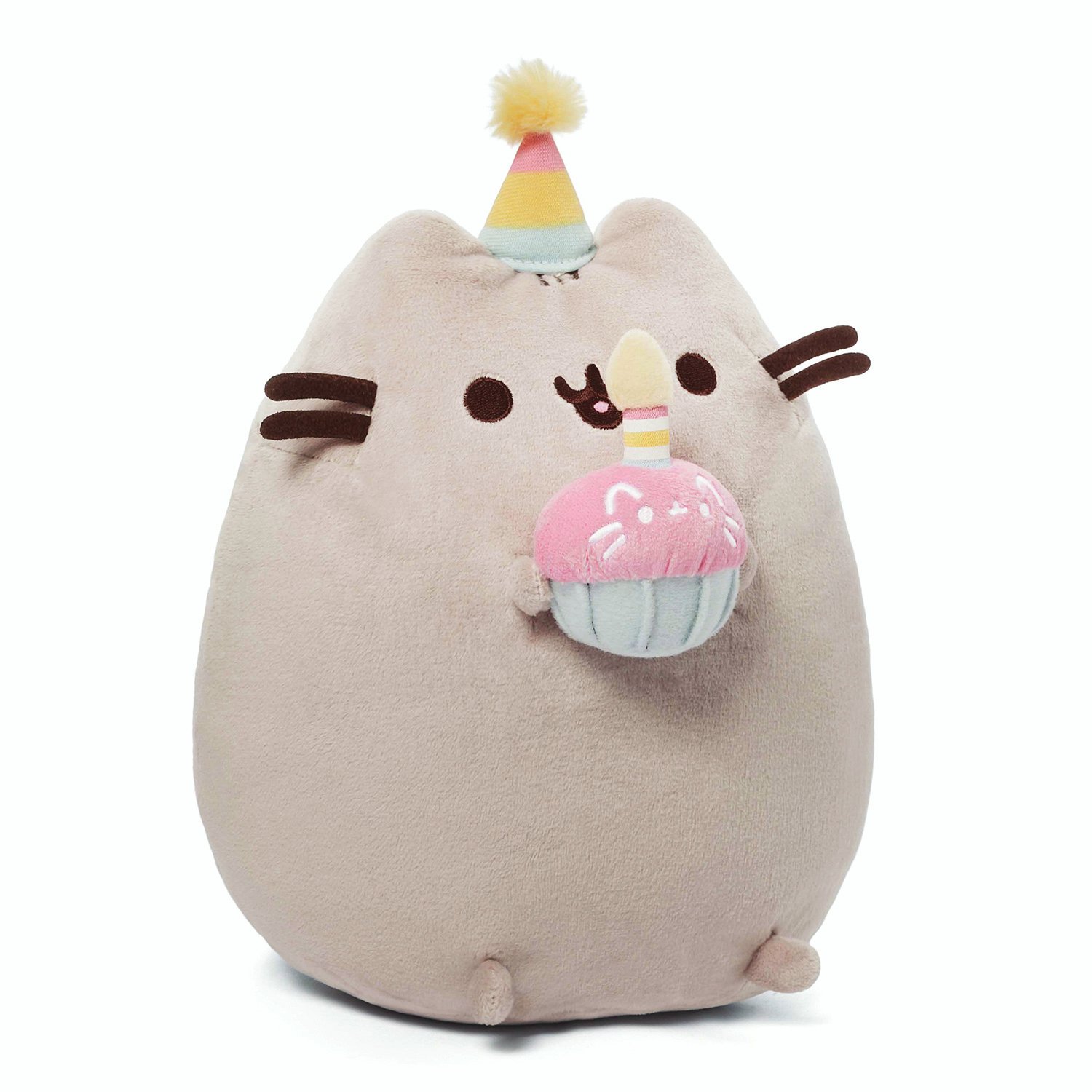 GUND Pusheen Snackables Birthday Cupcake Plush Stuffed Animal, Gray, 10.5" - image 1 of 2