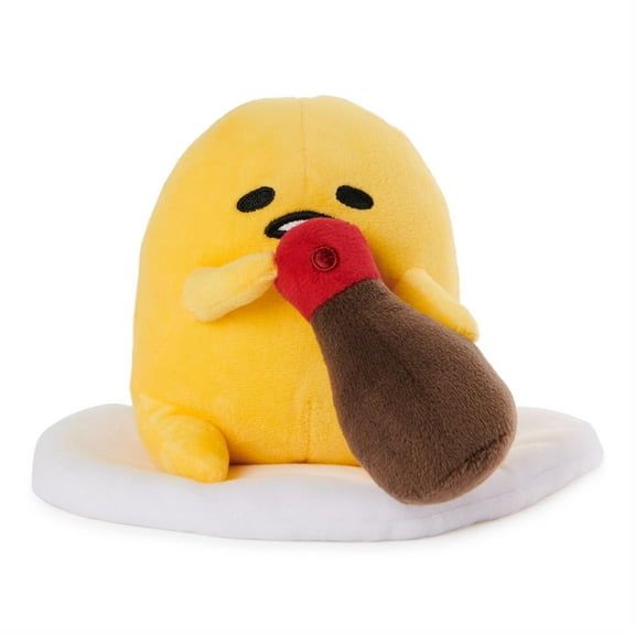 GUND Sanrio Gudetama The Lazy Egg Stuffed Animal, Gudetama with Soy Sauce Plush Toy for Ages 1 and Up, 5