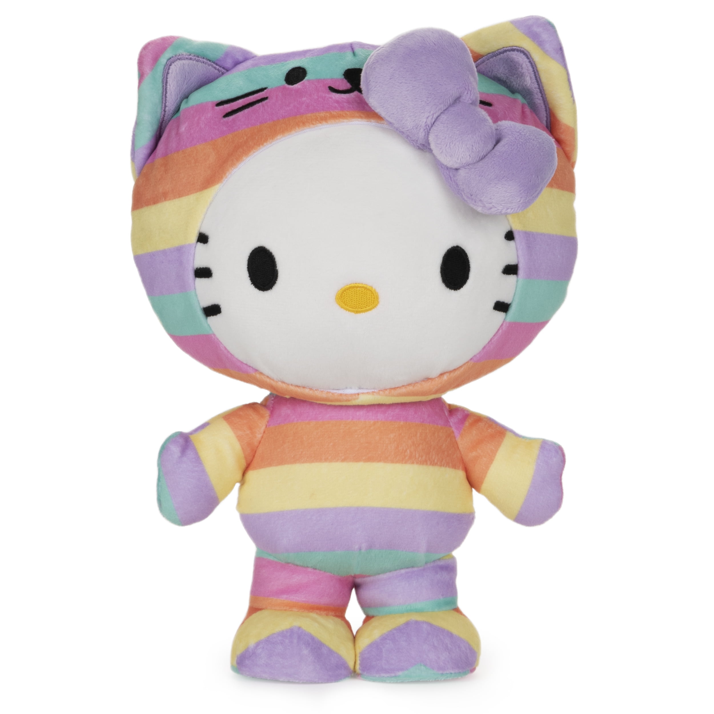GUND Sanrio Hello Kitty Rainbow Outfit Plush, Premium Stuffed Animal for Ages 1 and Up, 9.5, Rainbow