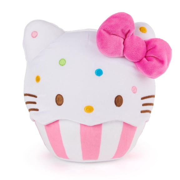 GUND Sanrio Official Hello Kitty Cupcake Plush, Stuffed Animal for Ages 1 and Up, Pink/White, 8”