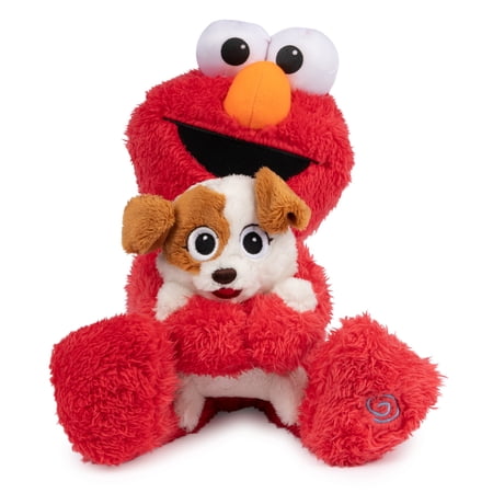 GUND Sesame Street Official Furry Friends Forever Dance & Play Elmo and Tango Animated Plush, Plush Sensory Toy for Ages 1 & Up, Red/Cream, 13”