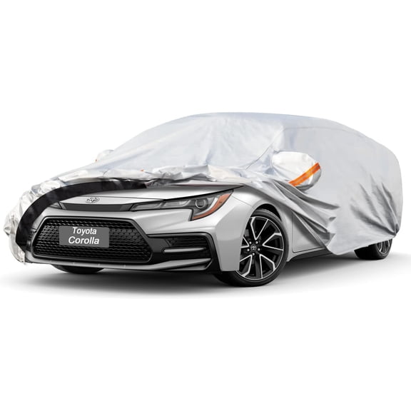 GUNHYI 6 Layer Car Cover Custom Fit Toyota Corolla (2006-2023) Waterproof All Weather, Heavy Duty Outdoor Snow Sun Rain Uv Protection