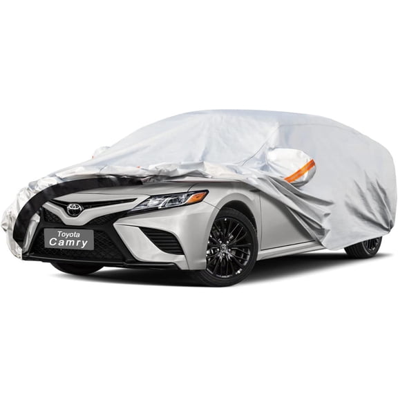 GUNHYI 6 Layers Car Cover Custom Fit Toyota Camry (1991-2023) Waterproof All Weather, Heavy Duty Outdoor Snow Sun Rain Uv Protection