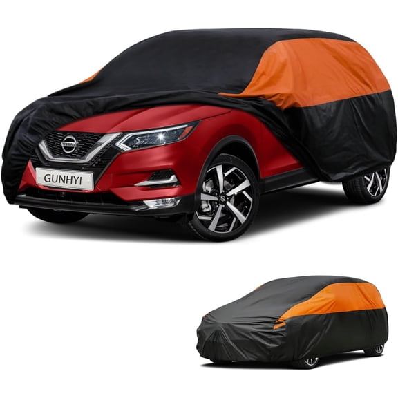 GUNHYI Car Cover Custom Fit for Nissan Rogue (2007-2023) Waterproof All Weather for Automobiles, Outdoor Full Cover Rain Sun UV Protection, Orange