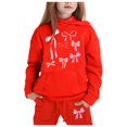 thumbnail image 1 of GUNIA Girls 2 Piece Outfits Hoodie Sweatsuit Sets Child Toddler Boys Long Sleeve Solid Warm Pullover Tops Pants Kids Sweat Suit Tracksuit Sweatshirt And Sweatpants Joggers Set Red 4-5 Years, 1 of 4