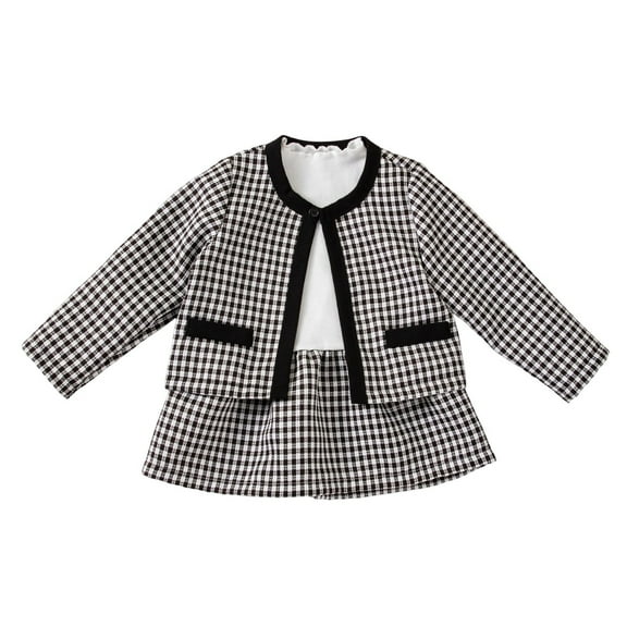 GUNIA Girls 2 Piece Outfits Hoodie Sweatsuit Sets Stylish Outfit Long Sleeve Hooded Jacket Dress Combo Toddlers Kids Youth Fashion Tracksuit Sweatshirt And Sweatpants Joggers Set Black 4-5 Years